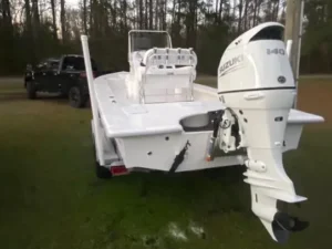 The Coastal Flat 231 sold through East Coast Marine comes with Suzuki outboard motor and a trailer